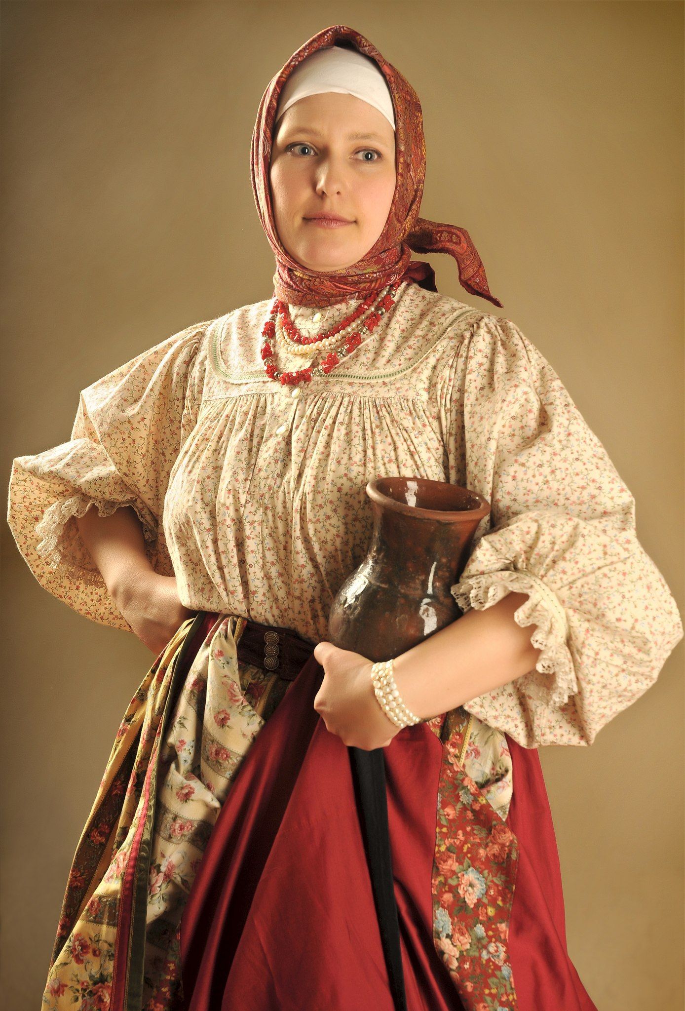 Girls in Slavic costumes in Brazzaville