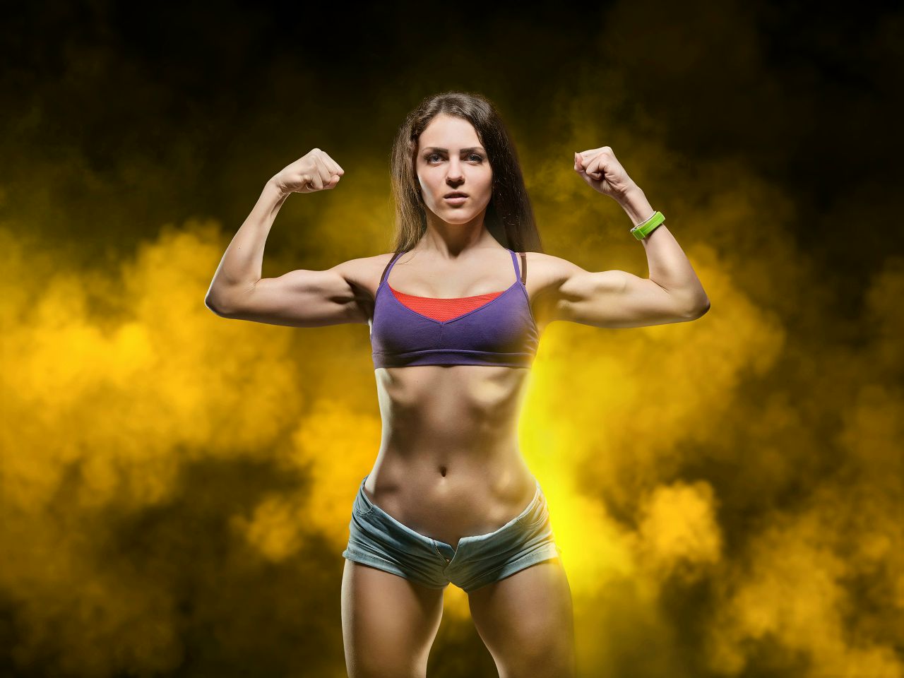 Athletic girls in Brazzaville